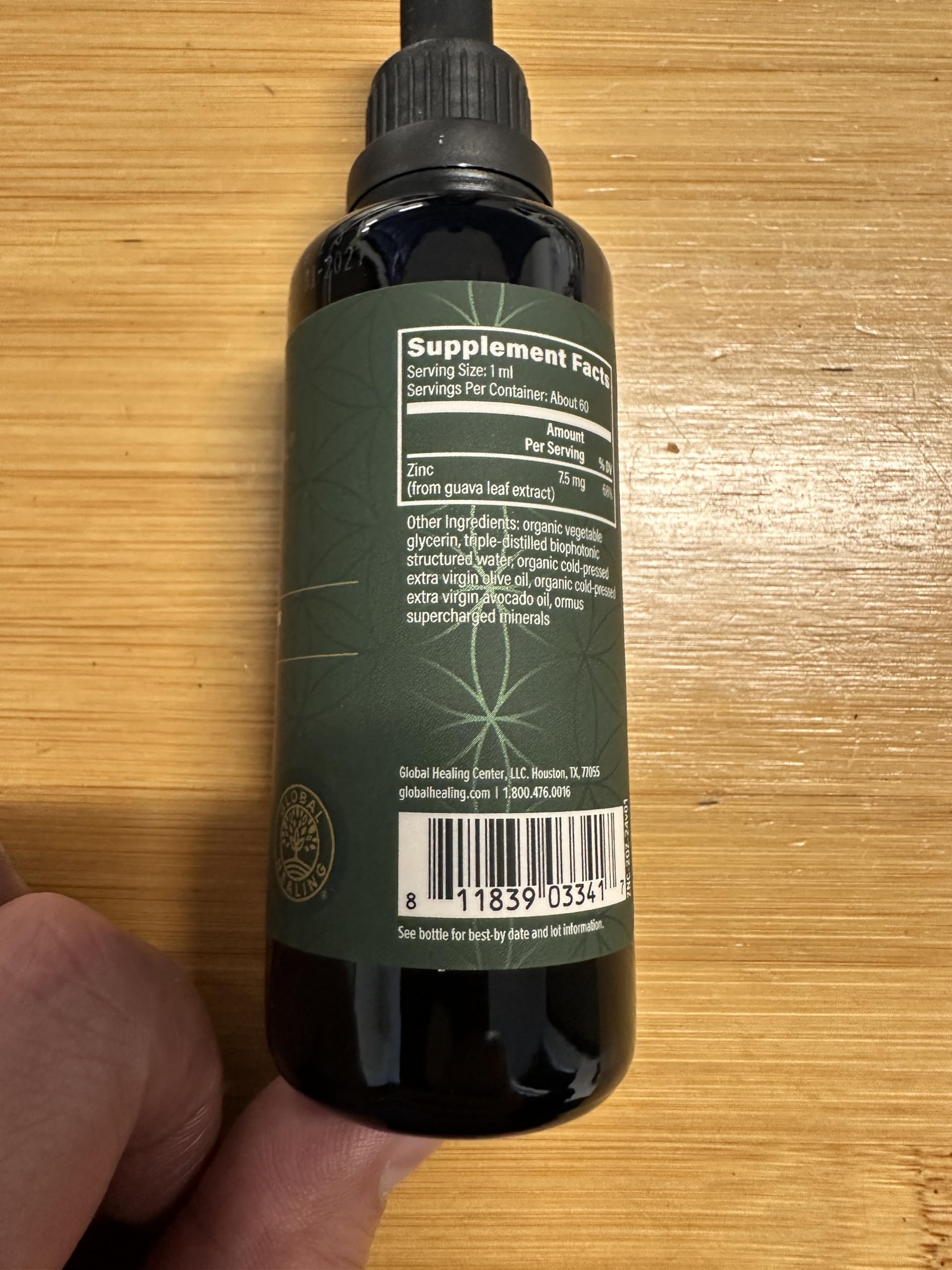 Healthy aging and immune support concept with zinc liquid