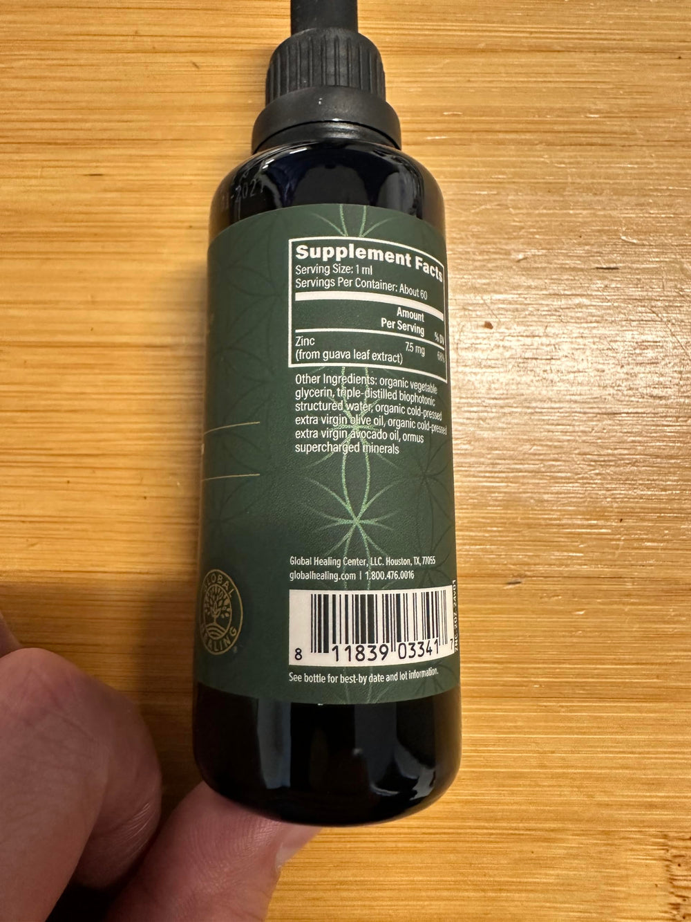 Healthy aging and immune support concept with zinc liquid