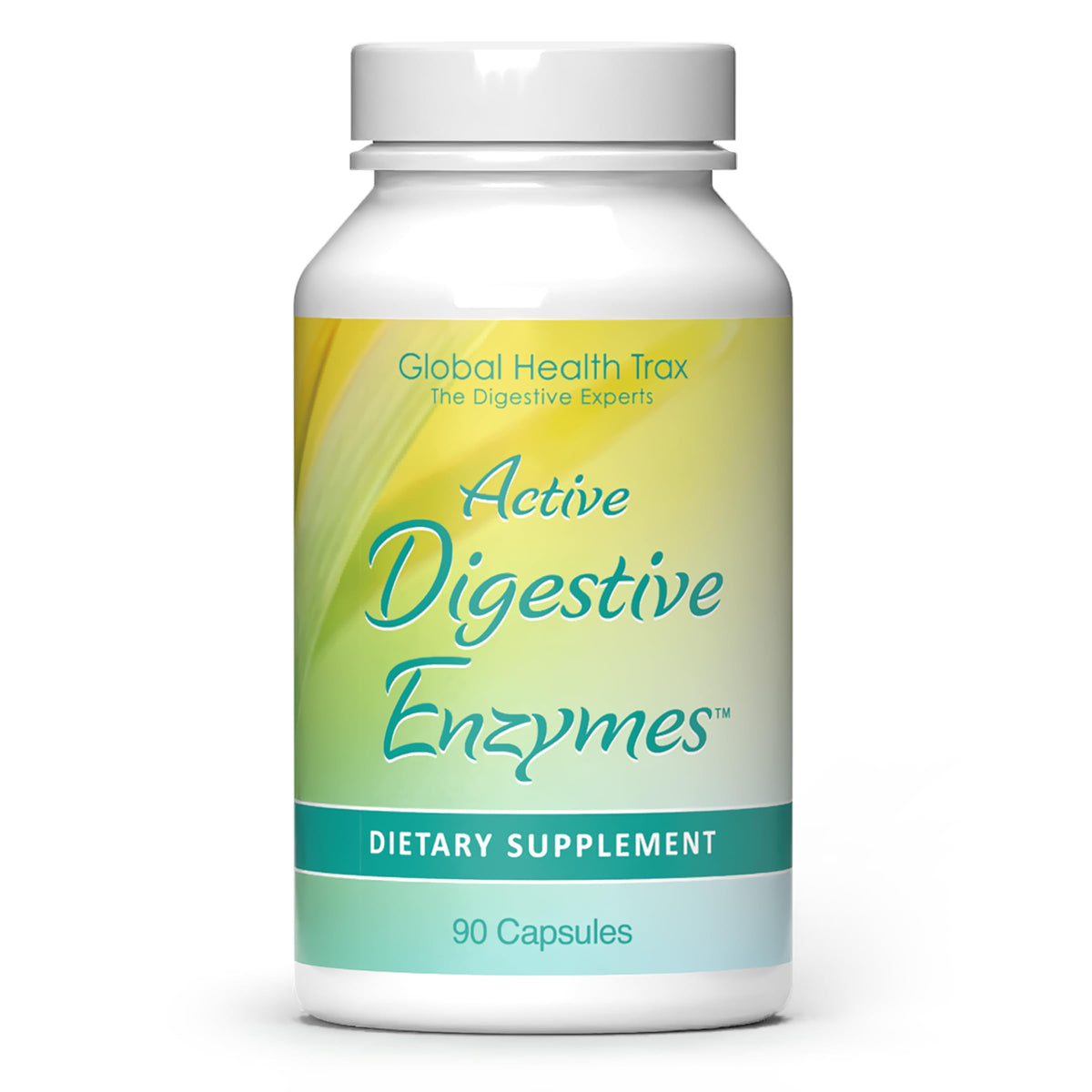 Global Health Trax Active Digestive Enzymes bottle and cap