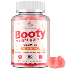 Glorithiventa Booty Gummies bottle front with Peach flavor