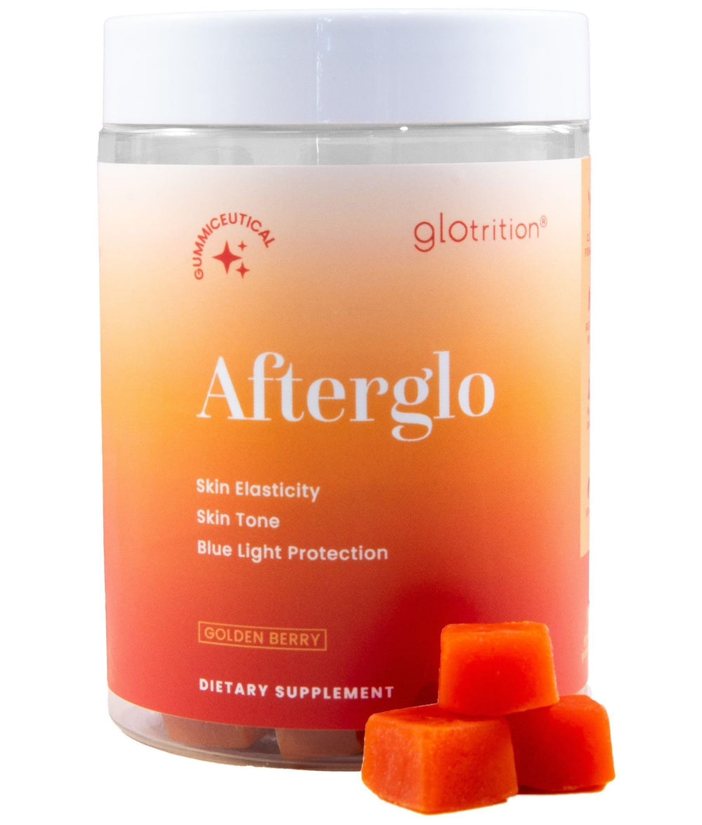Glotrition Afterglo Gummies bottle on white background