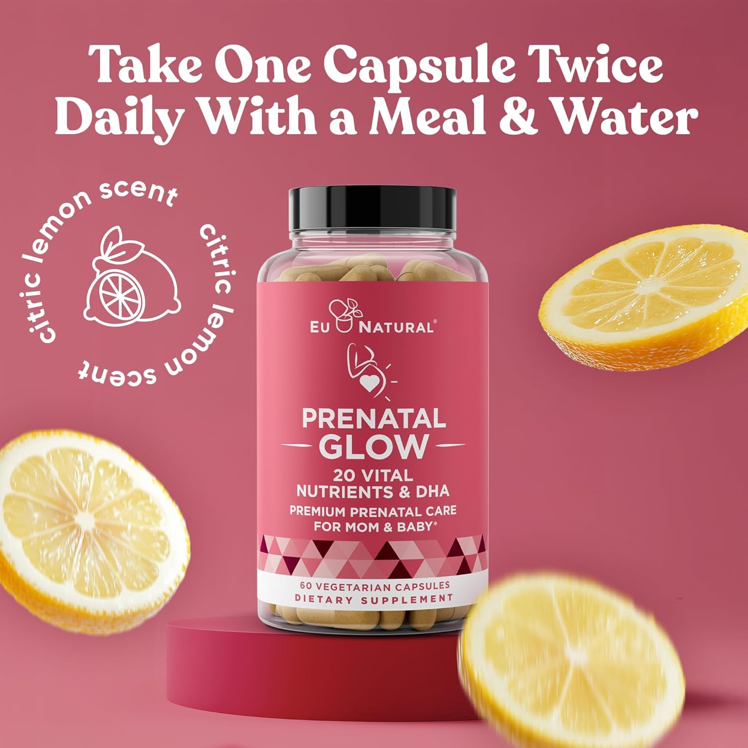Vitamin Angels partnership logo with Glow Prenatal Vitamins