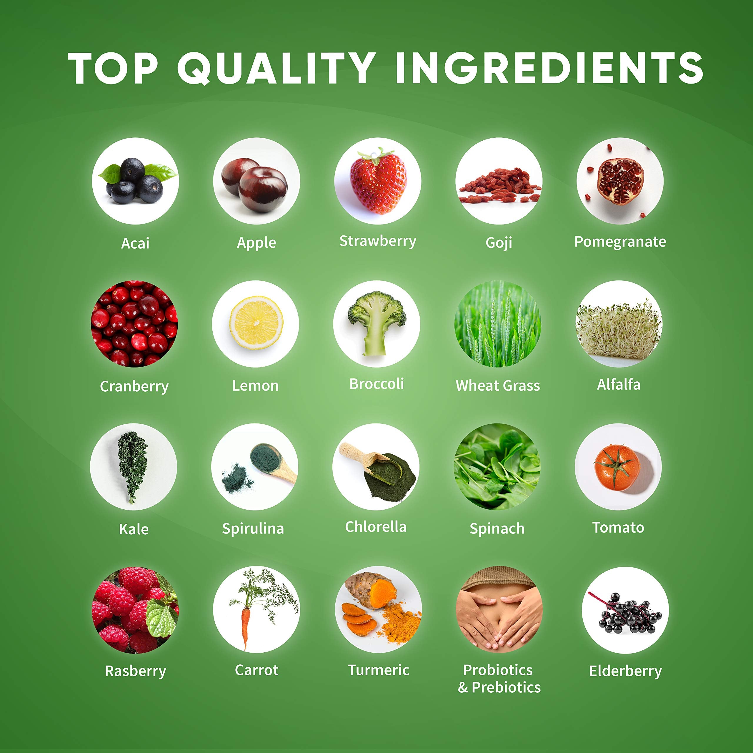 Made in USA with premium global ingredients - Glowing Greens