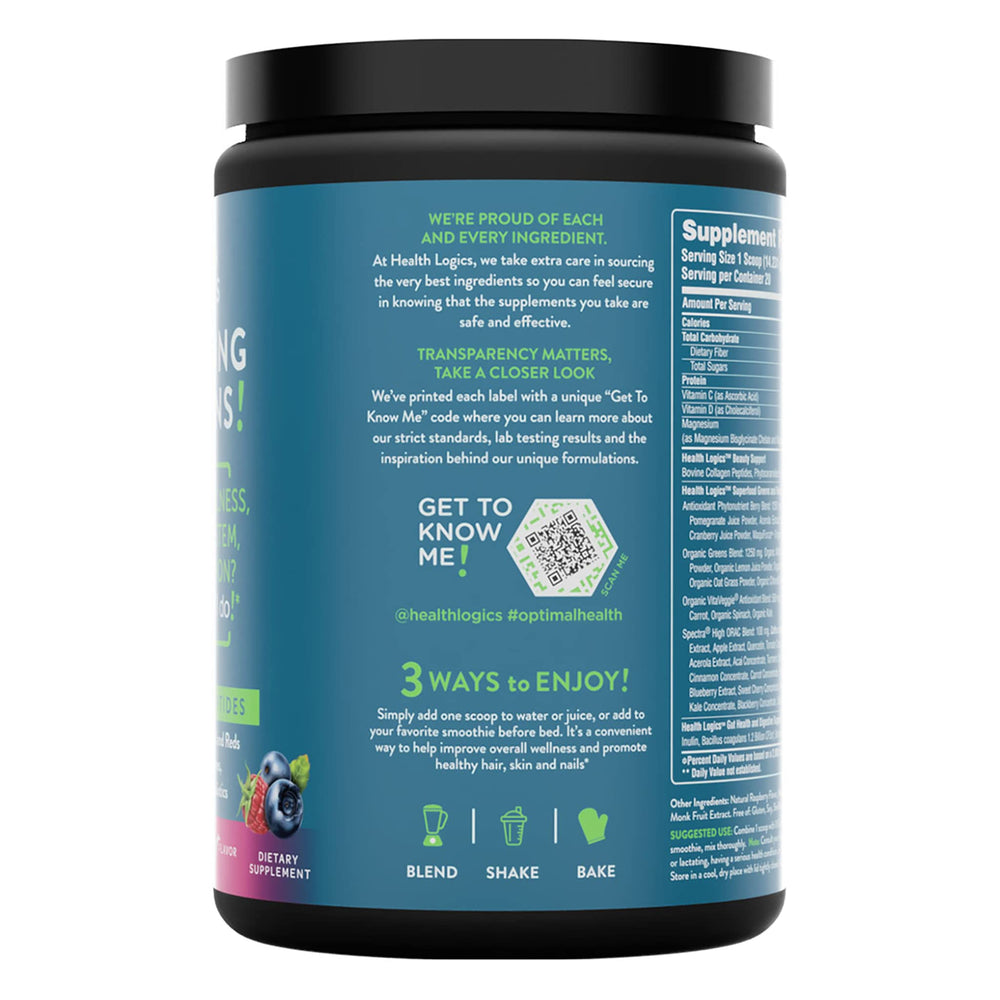 Probiotics and prebiotics for gut health in Glowing Greens