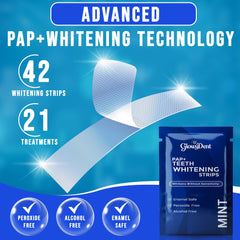 PAP+ enamel-safe whitening technology badge