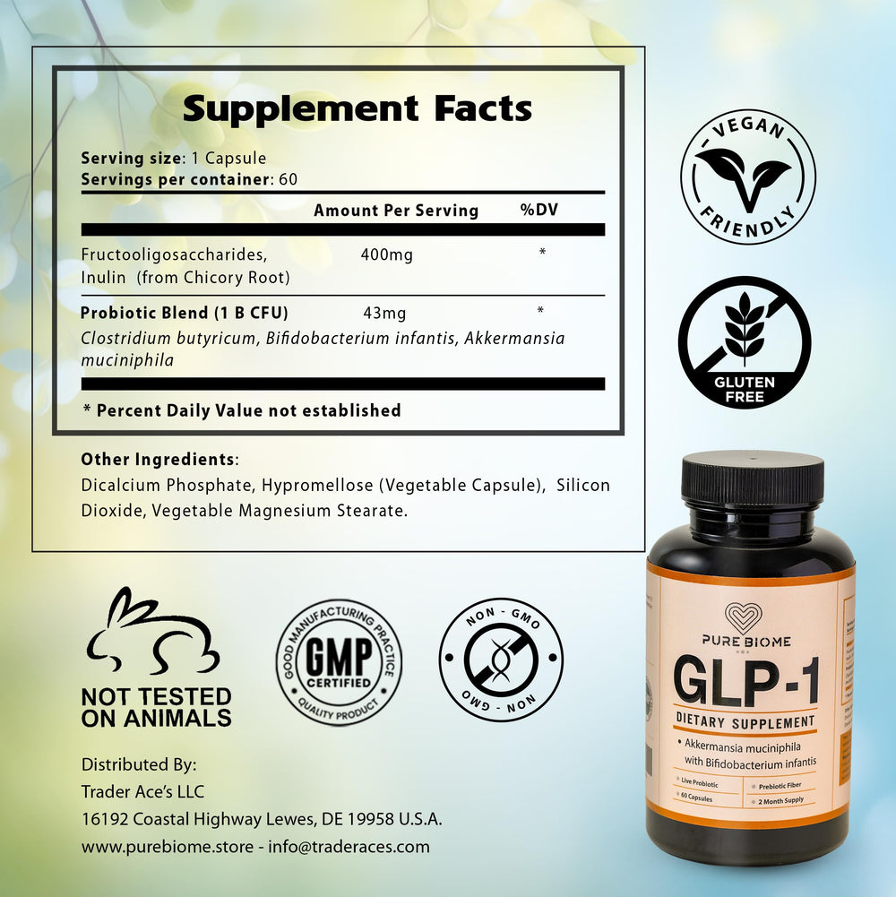 Delayed-release capsule illustration for GLP-1 probiotic