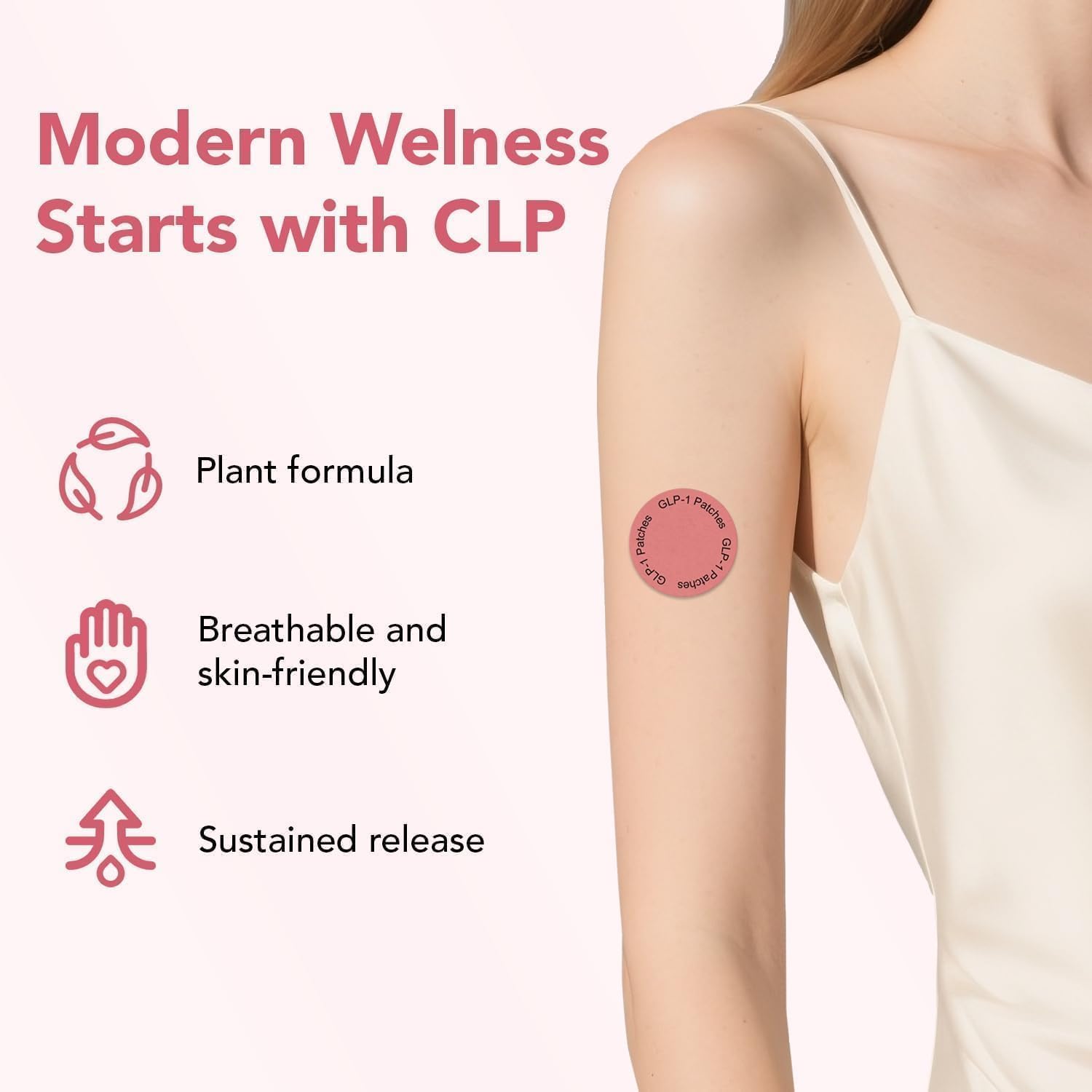GLP-1 patches applied to clean skin