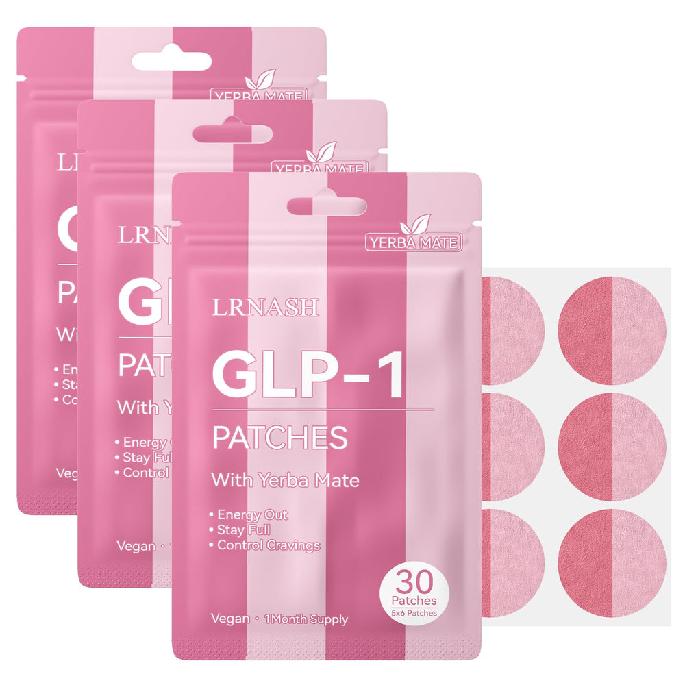 Front view of GLP-1 Patches with Yerba Mate Pack 3 box