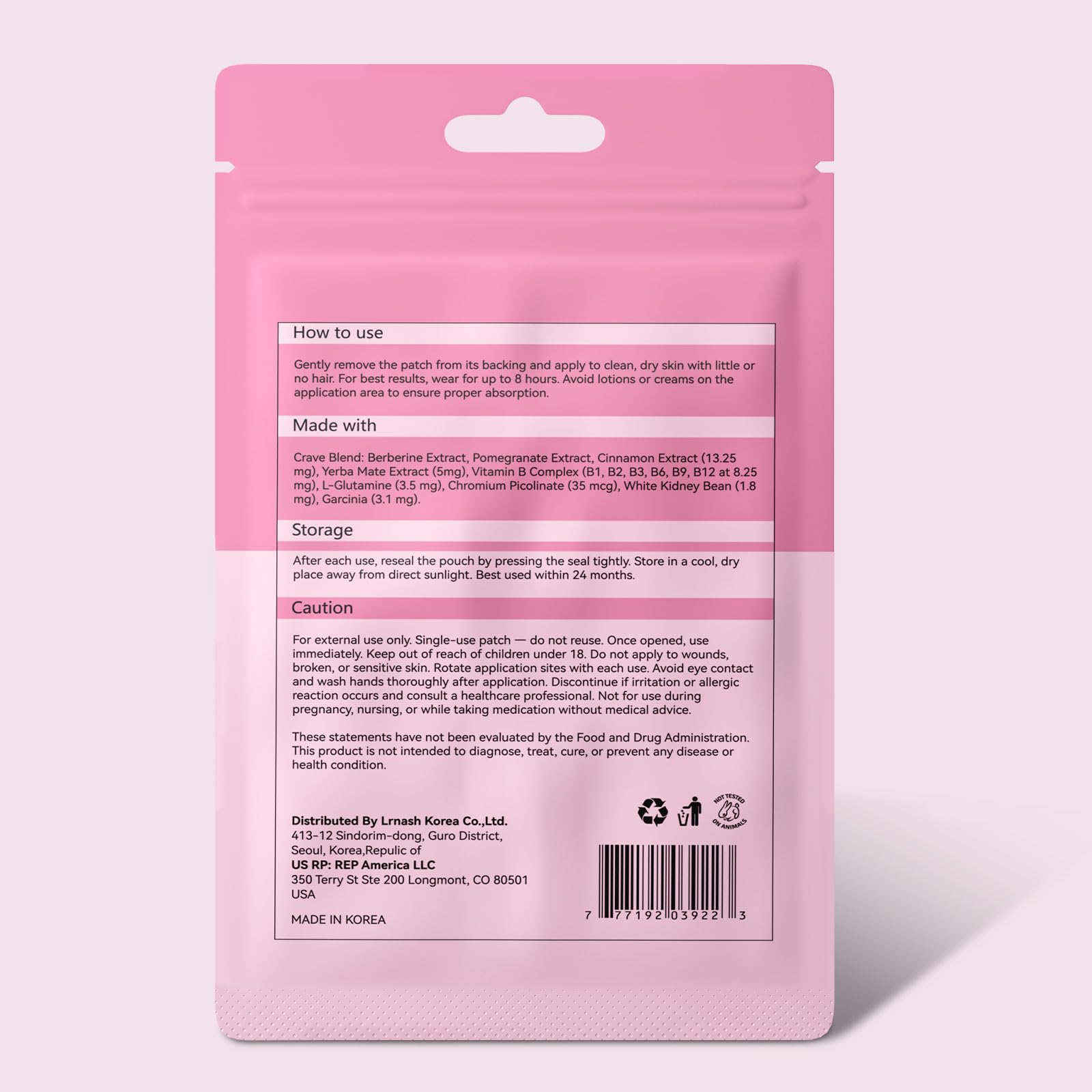GLP-1 Patches with Yerba Mate in use packaging display