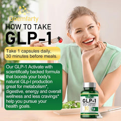 Close-up of GLP-1 Probiotic label