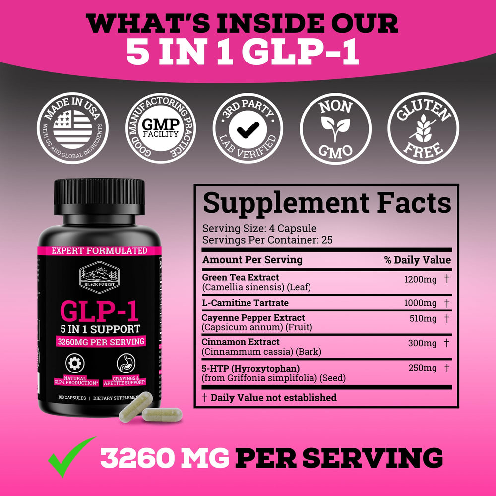 5-in-1 GLP-1 booster ingredients (3260mg) image