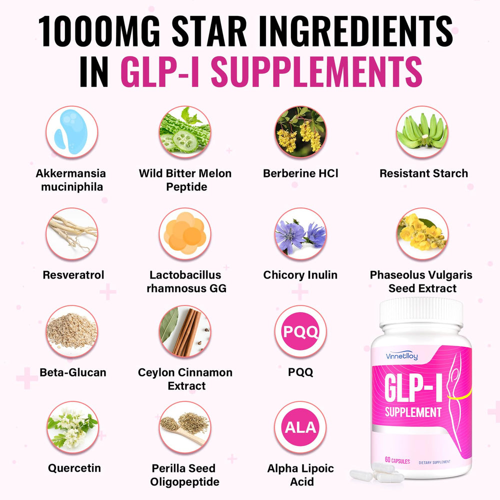 Berberine and natural ingredients in GLP ONE capsules