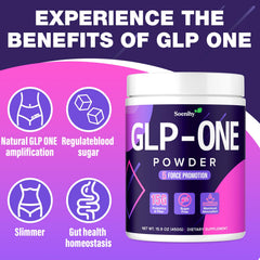 Packaging showing ingredients and GLP ONE branding