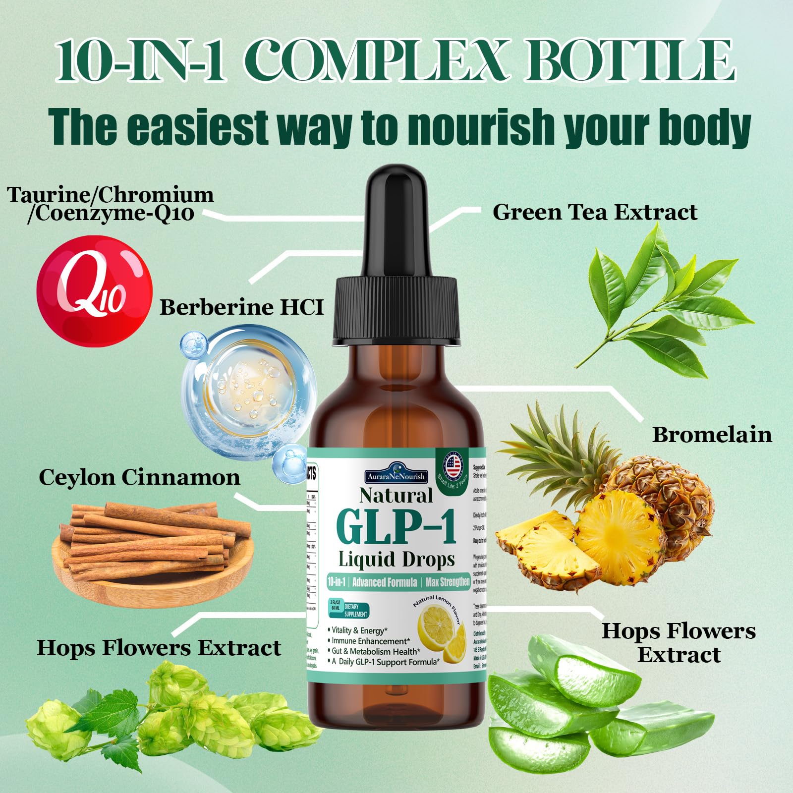 Ingredients: Berberine, Ceylon Cinnamon, Green Tea Extract