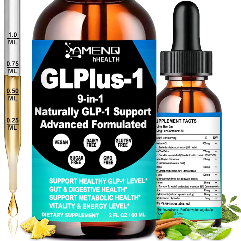 GLP-1 Drops bottle on white background