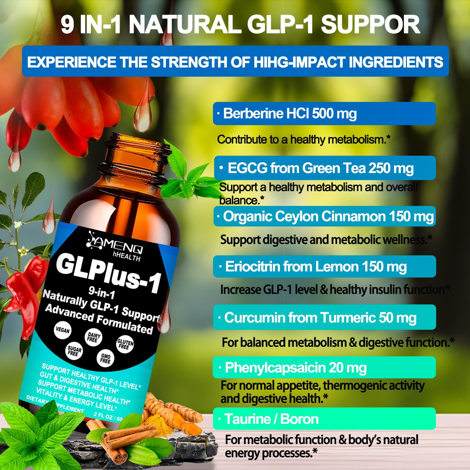 GLP-1 Drops bottle side view