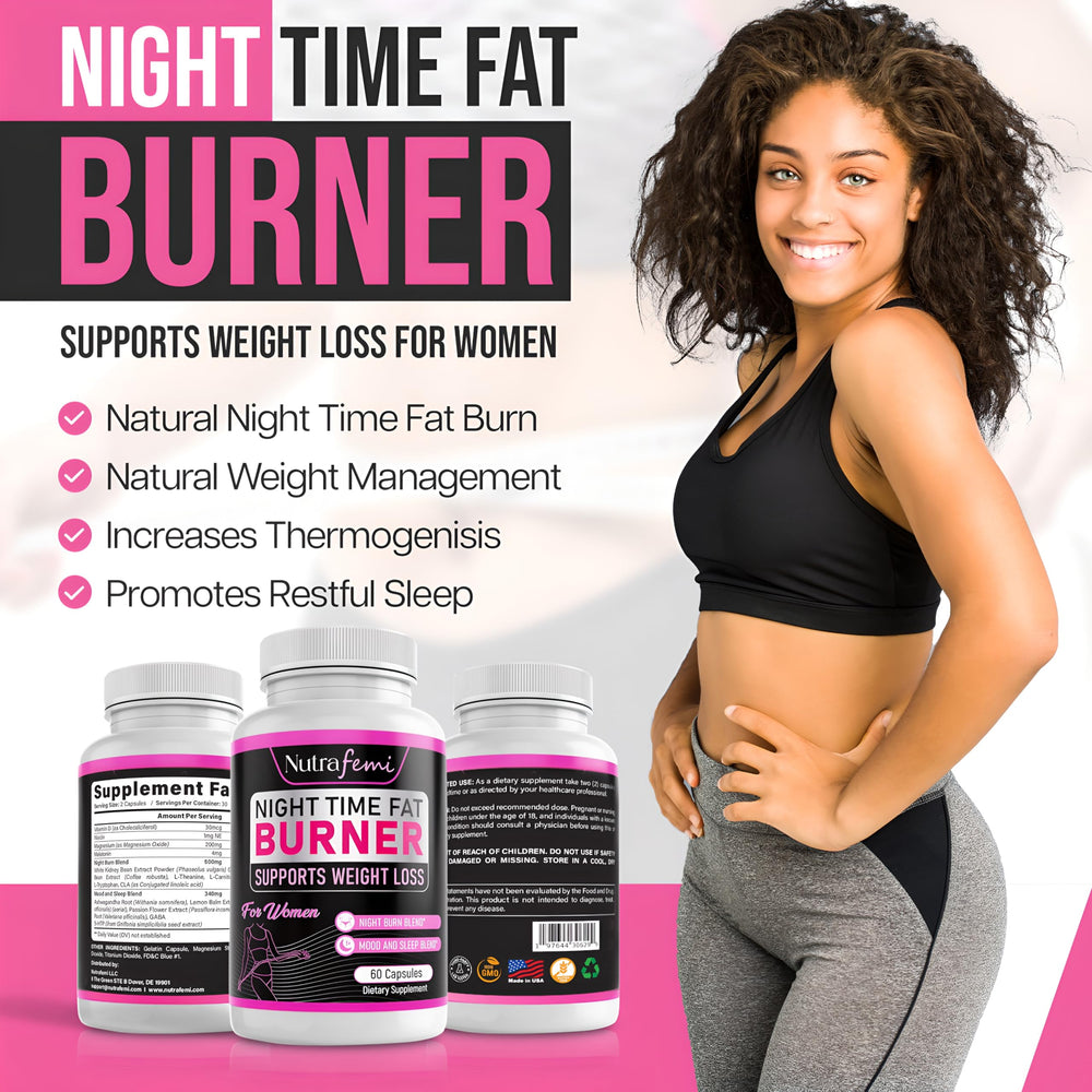 Box packaging for GLP-1 Nighttime Fat Burner