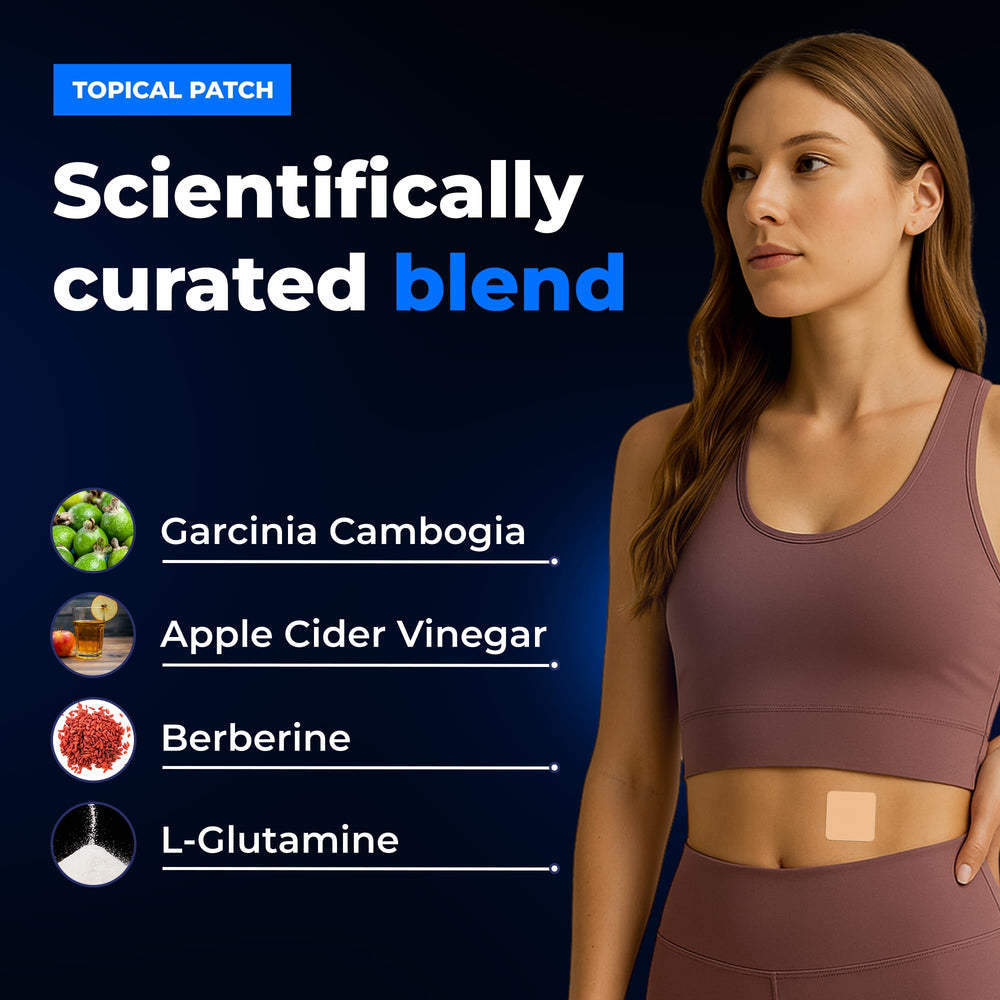 GLP-1 patch ingredients: berberine, L-glutamine, garcinia cambogia, resveratrol