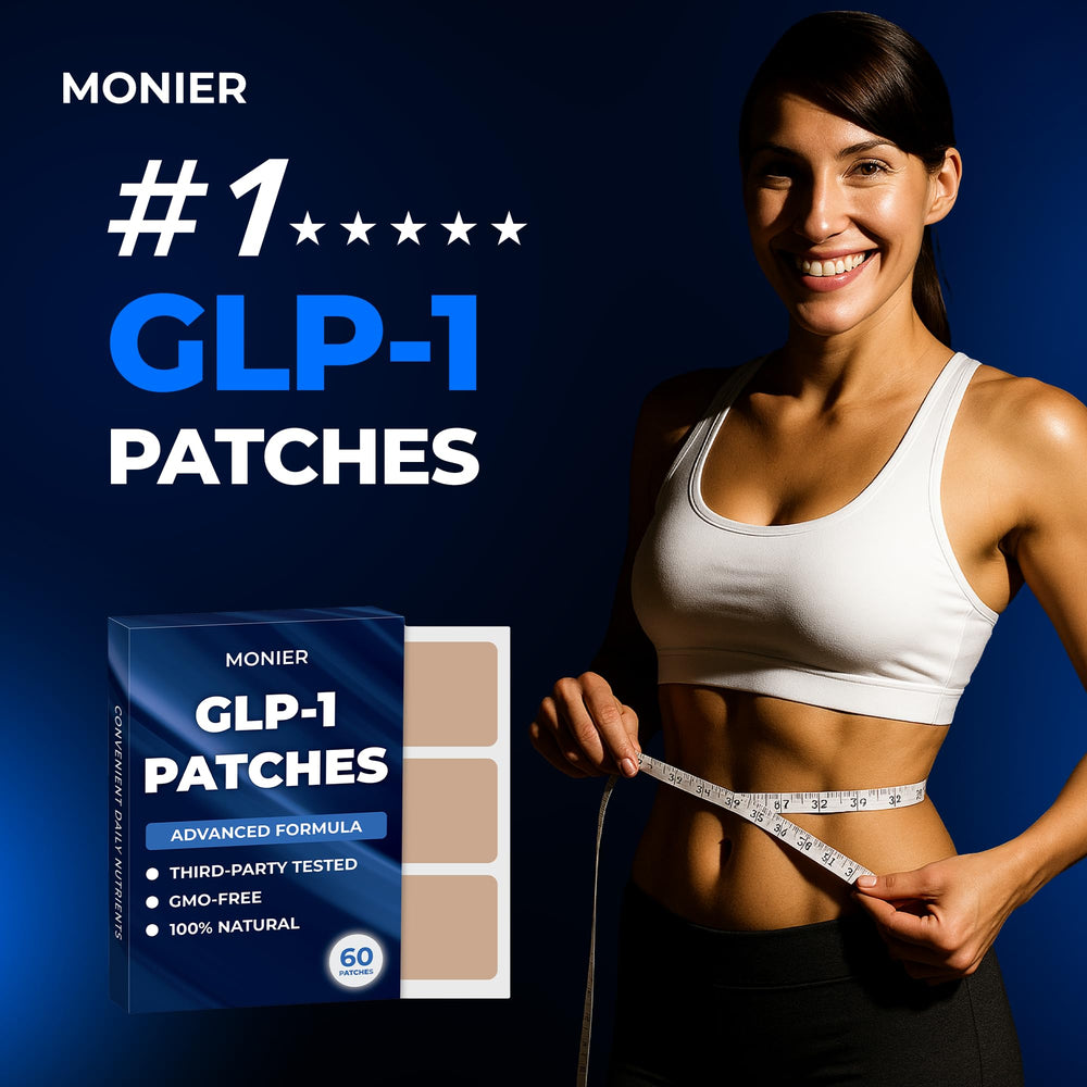 GLP-1 patch adhered to skin for discreet wear