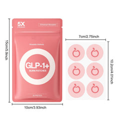 Close-up of GLP1 Patches on skin