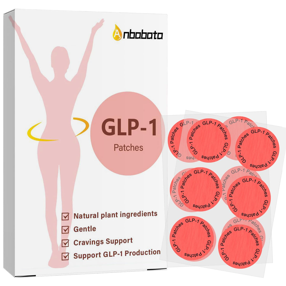 GLP-1 Patches natural plant-based wellness packaging (11-count)
