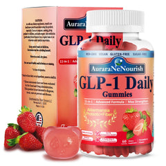 Front view of GLP-1 Probiotic Gummies bottle, 60-count
