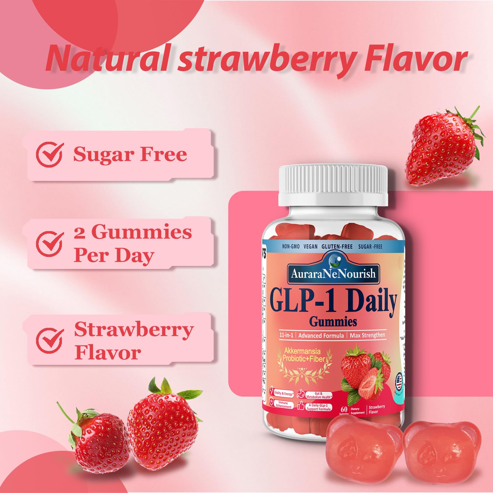 Gummies with high-fiber cellulose and bromelain for digestion