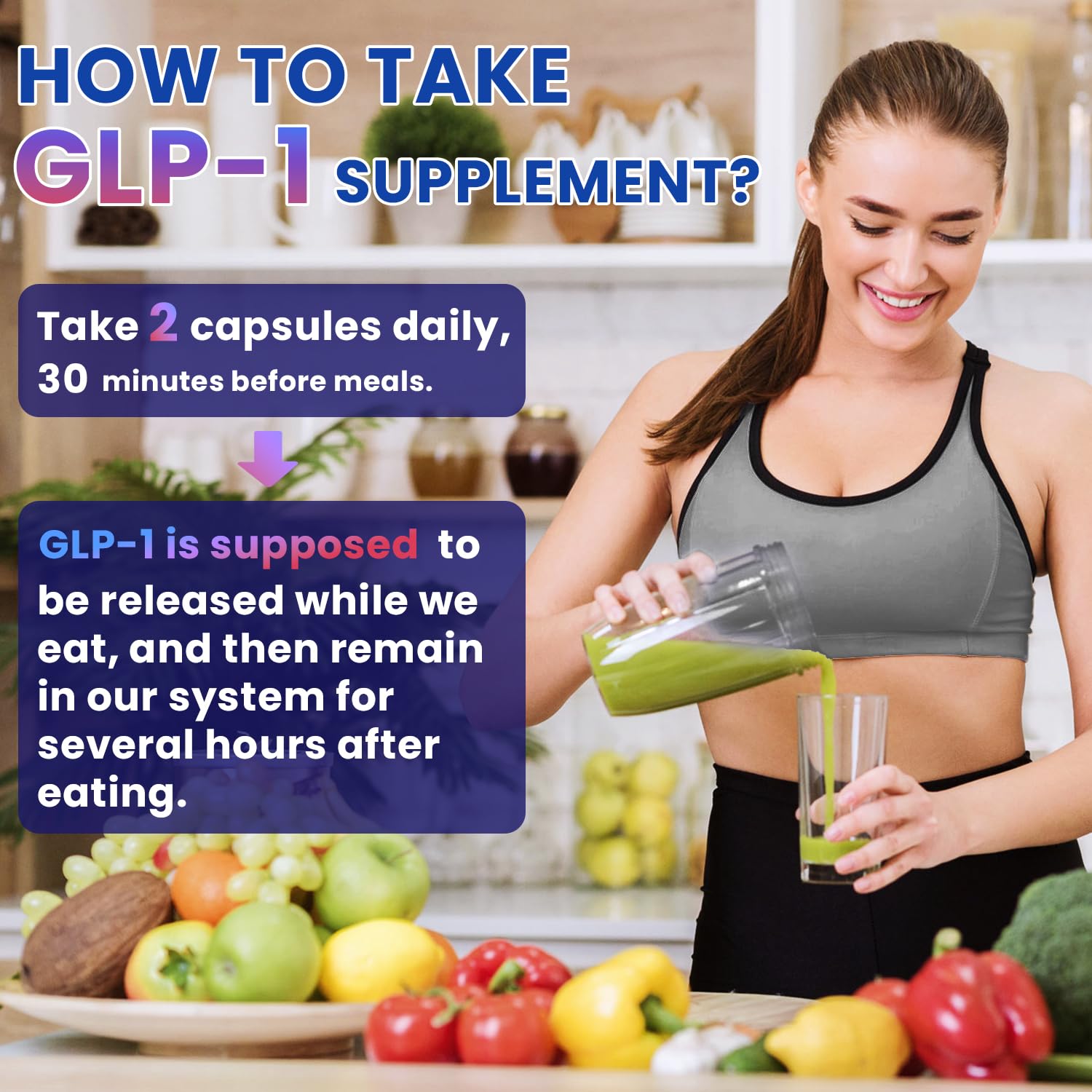 Scientific illustration of GLP-1 metabolism support