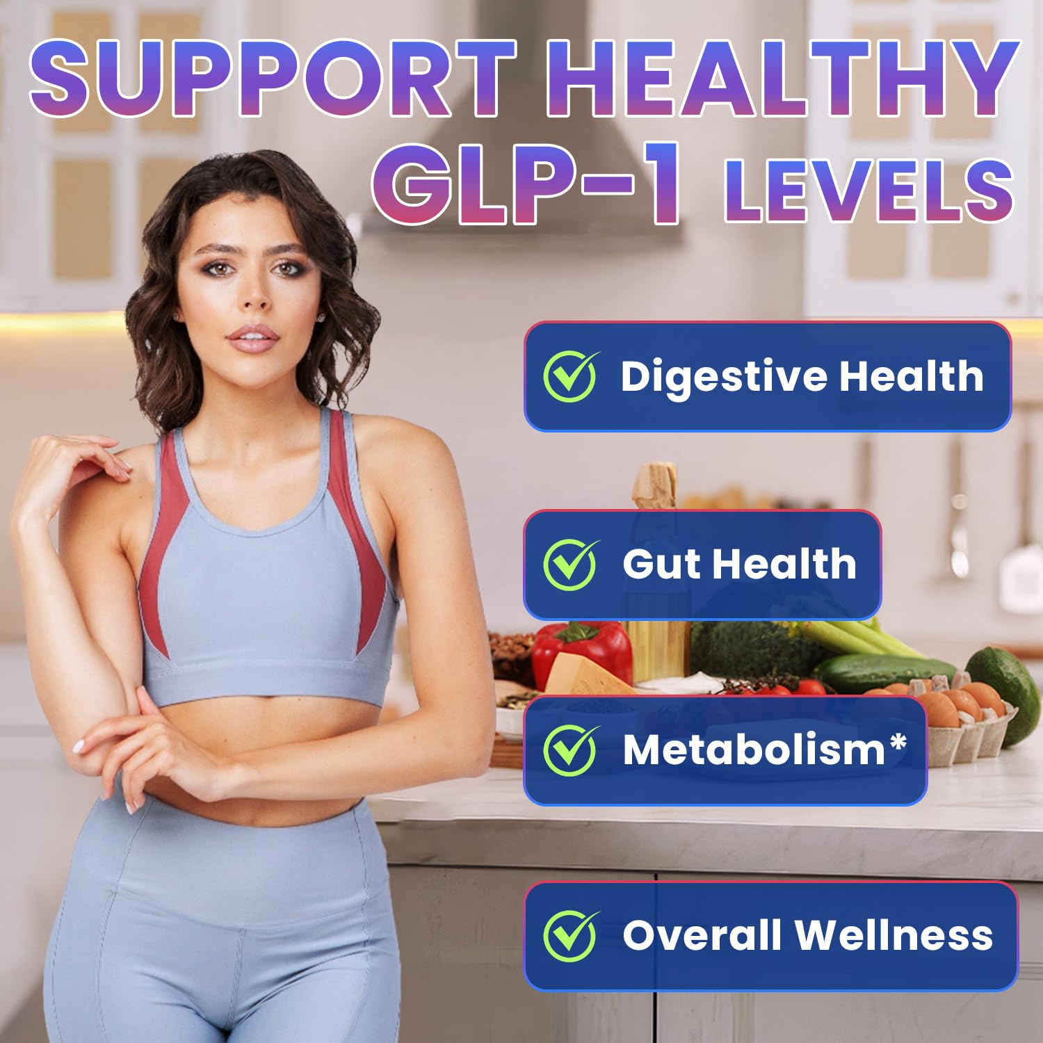 60-capsule GLP-1 supplement bottle packaging