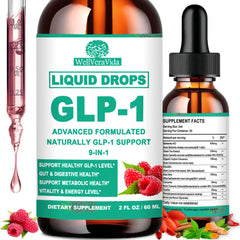 GLP-1 Drops Raspberry Sugar-Free bottle