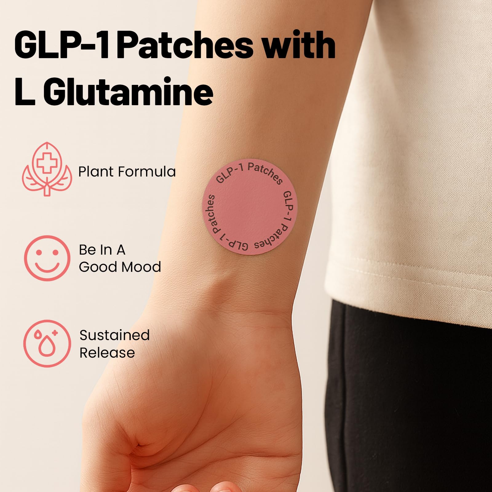Patch applied to different body areas