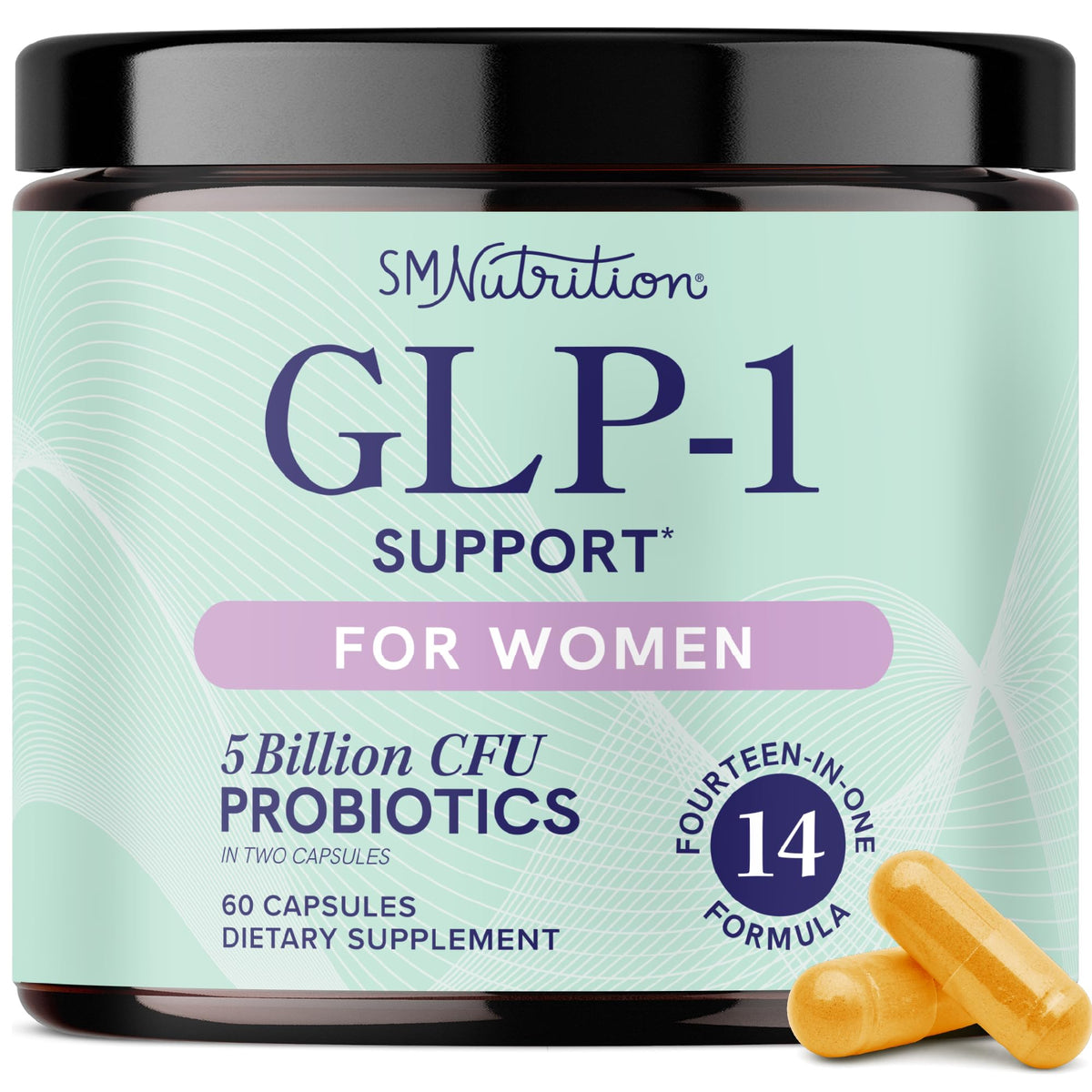 GLP-1 Support for Women bottle with 60 capsules
