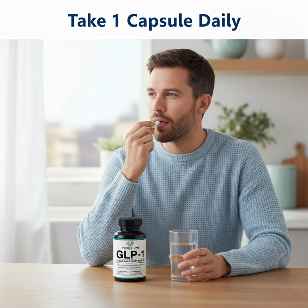 Lifestyle image of the supplement bottle on a desk