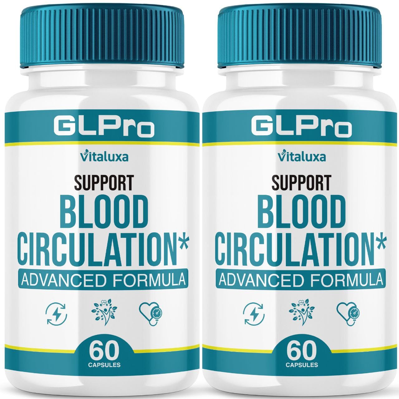 Front view of GLPro Blood Support Capsules bottle