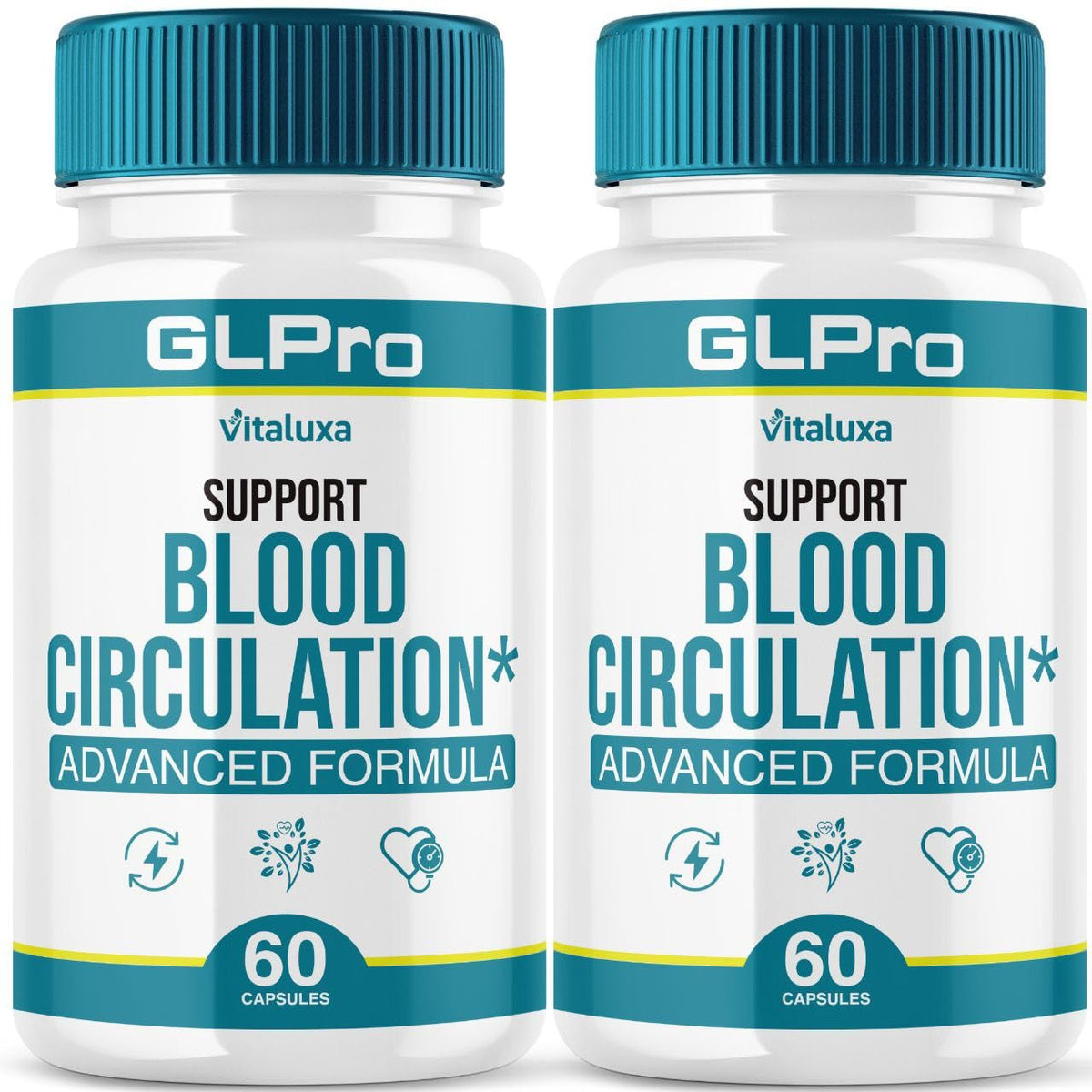 Front view of GLPro Blood Support Capsules bottle