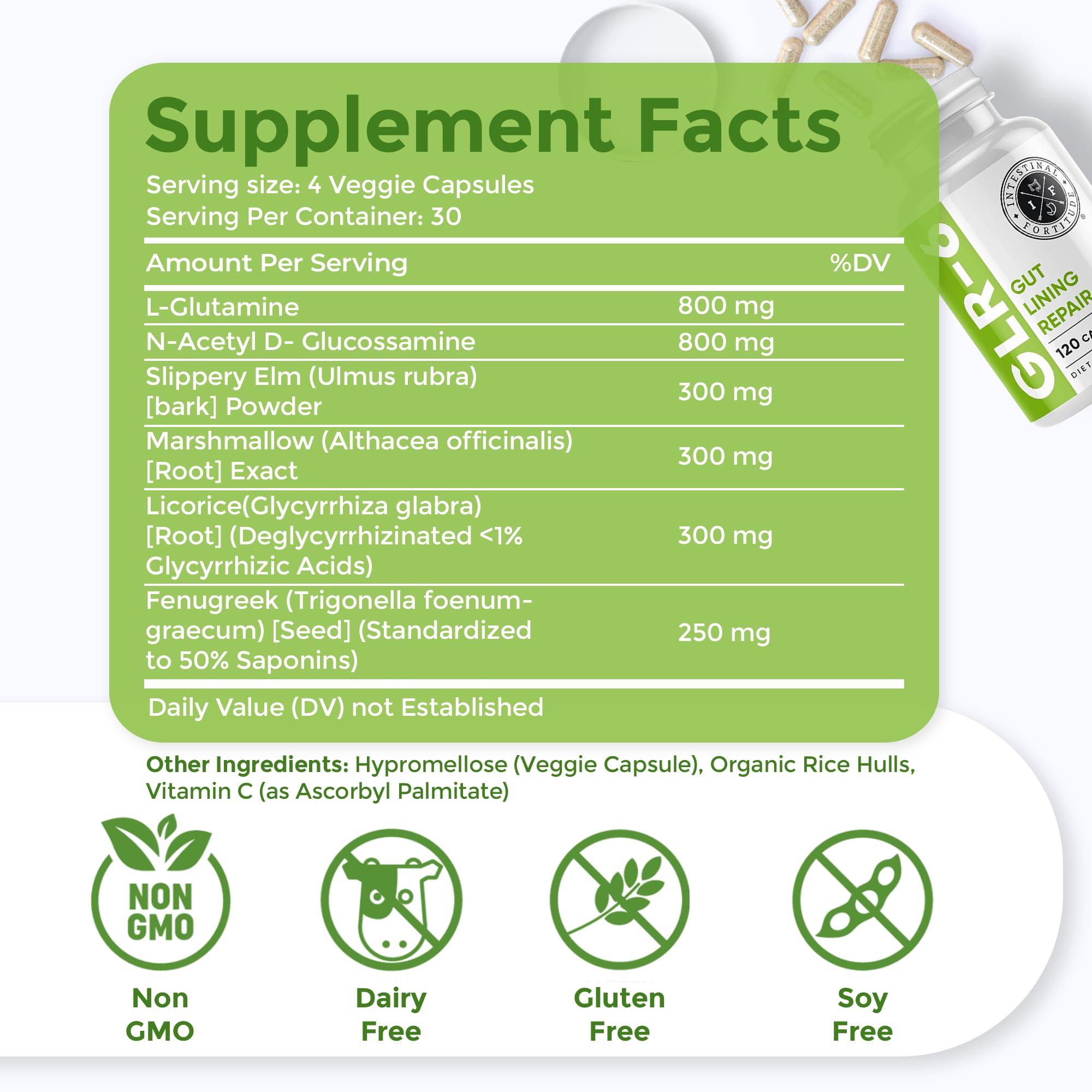 Illustration of gut lining and healing process