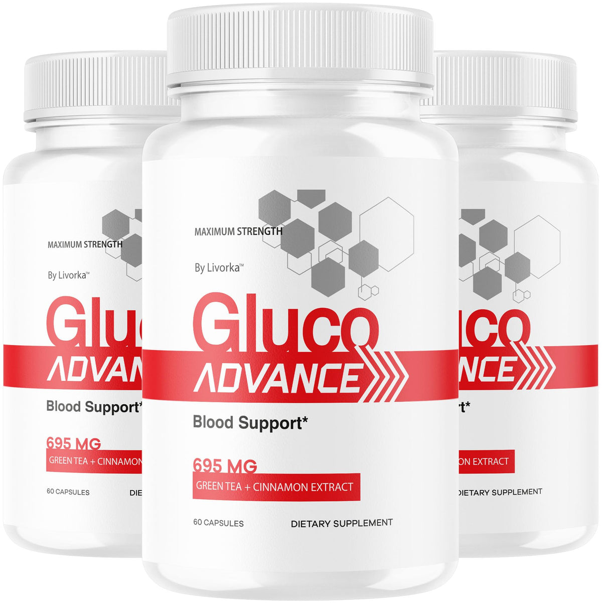 Three-pack Gluco Advance packaging