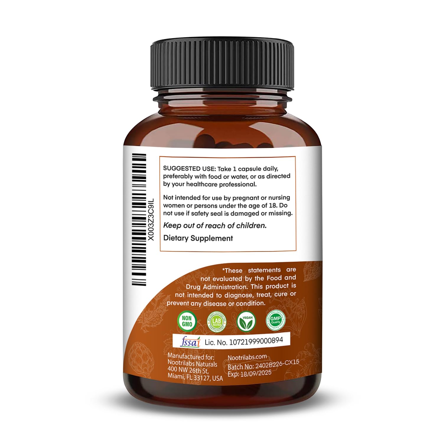 Ashwagandha, Bitter Melon and Milk Thistle extracts