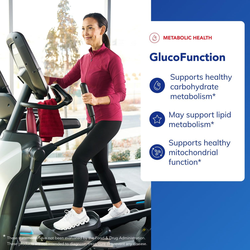 Close-up of GlucoFunction bottle and front label