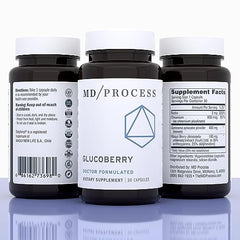 Close-up of GlucoBerry Maqui Berry extract ingredients
