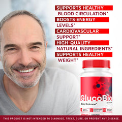 GlucoBio Capsules 3 Pack – side view