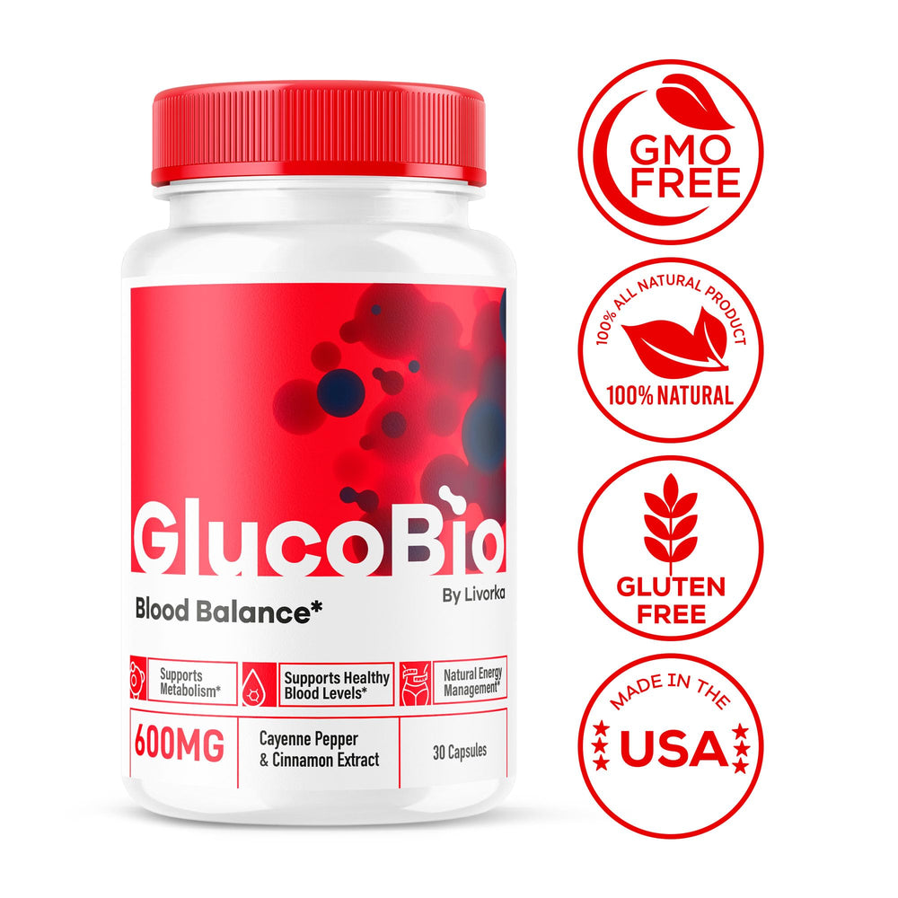 GlucoBio Capsules packaging box
