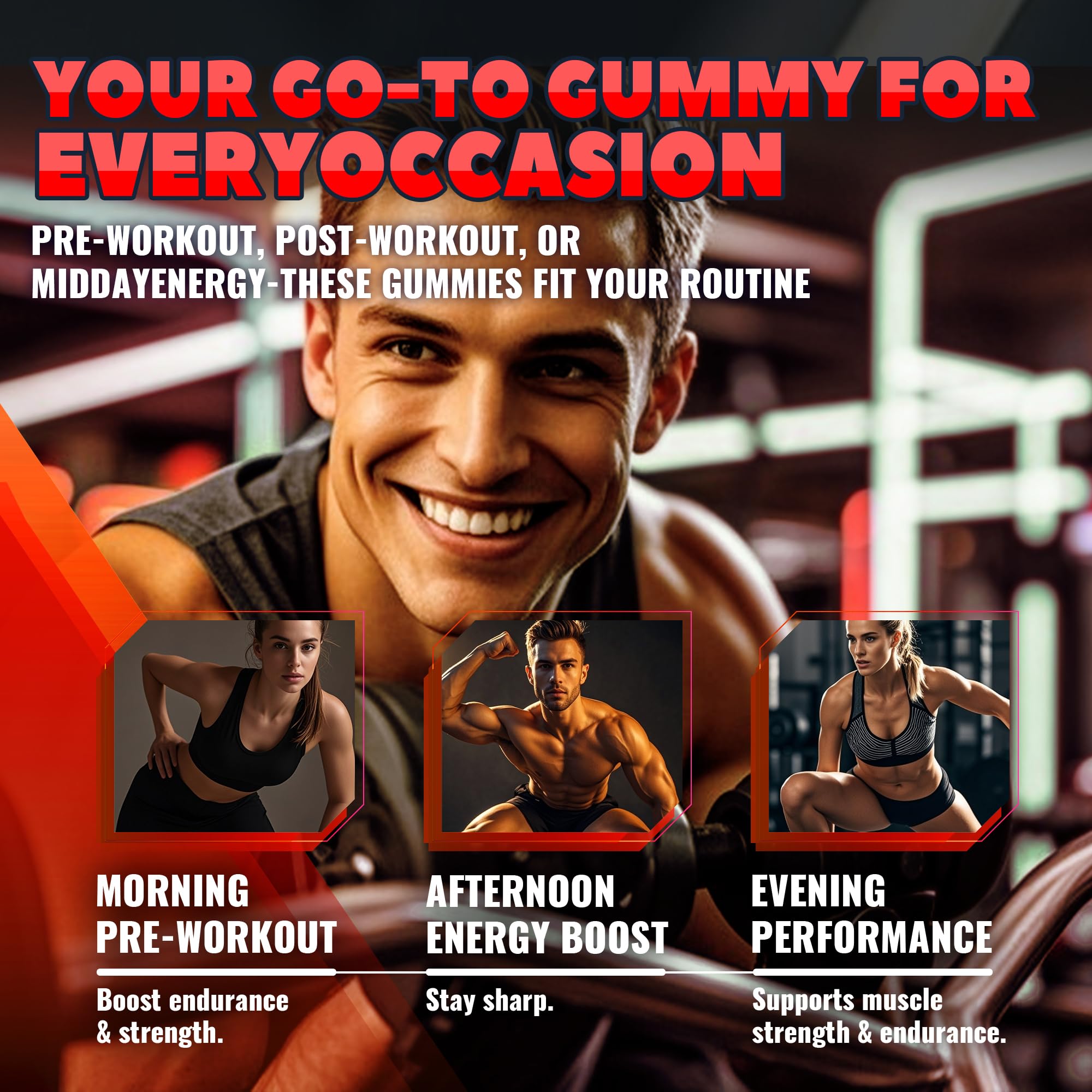 135-count bottle of GlucoBio Creatine Monohydrate Gummies