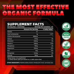 Strawberry electrolyte flavor gummies close-up