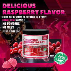 Front view of GlucoBio Creatine Monohydrate Gummies on countertop