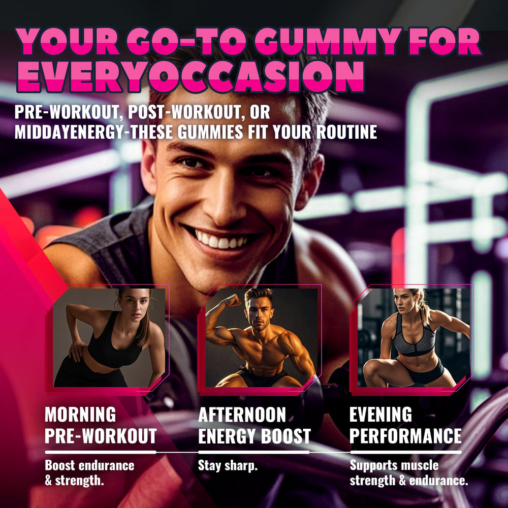 Lifestyle shot of fitness gear with GlucoBio gummies bottle