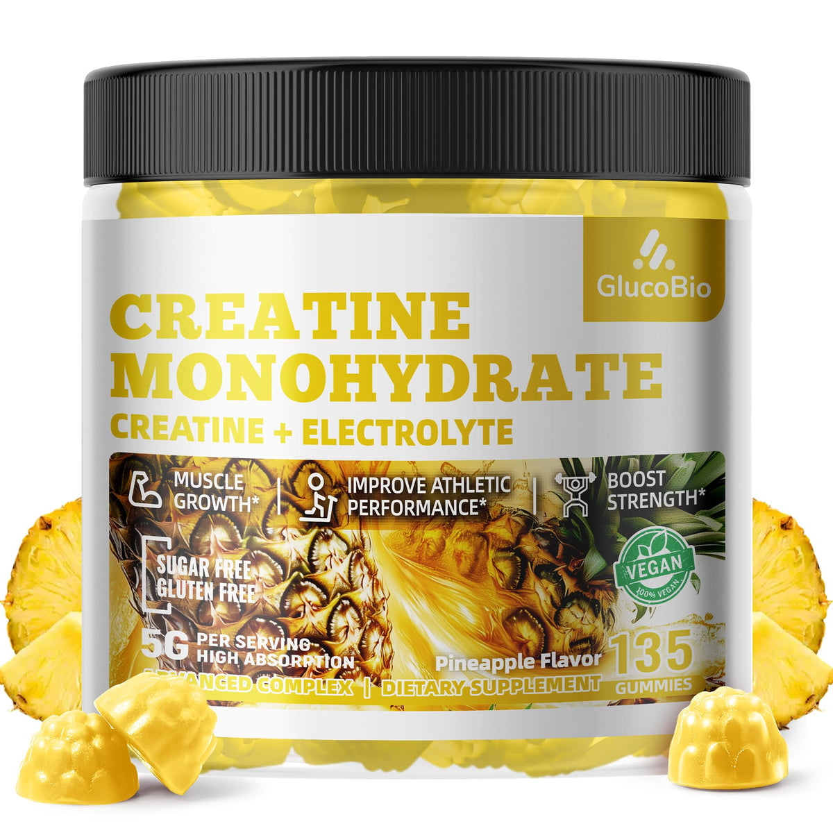GlucoBio Creatine Monohydrate Gummies hero image