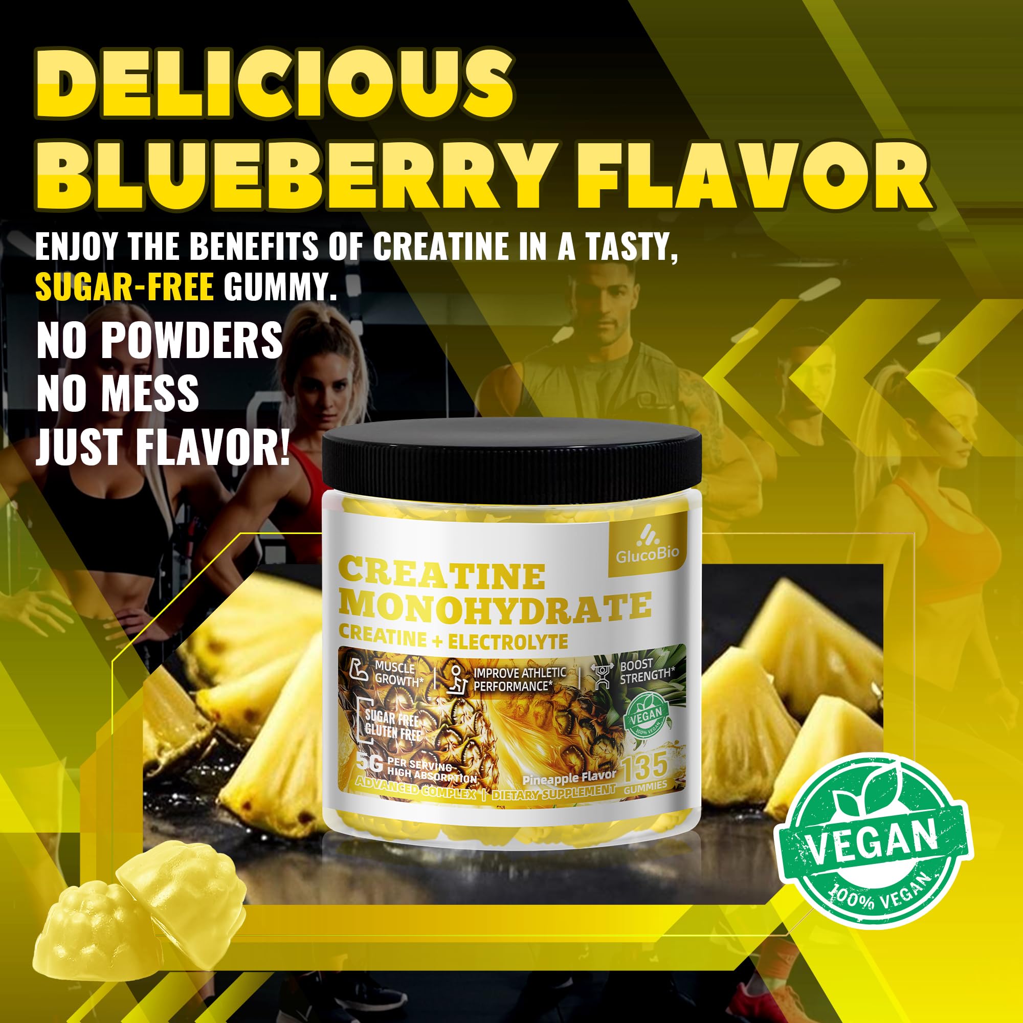 Vegan, non-GMO, gluten-free gummies label