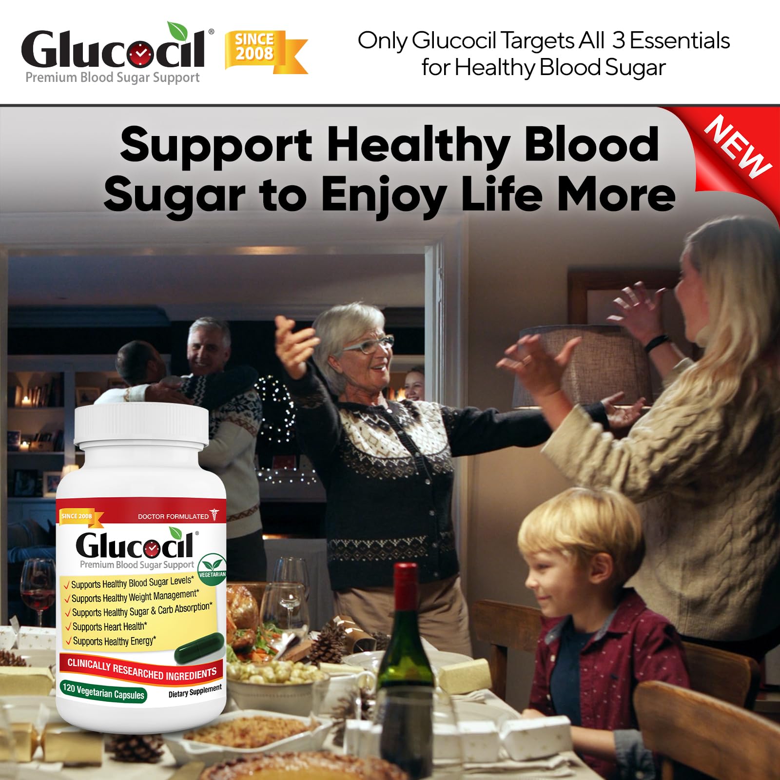 Iconic visuals illustrating blood sugar support and metabolism