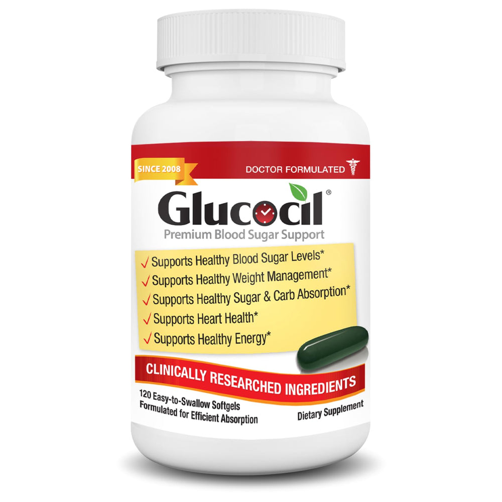 Glucocil Softgels bottle front view